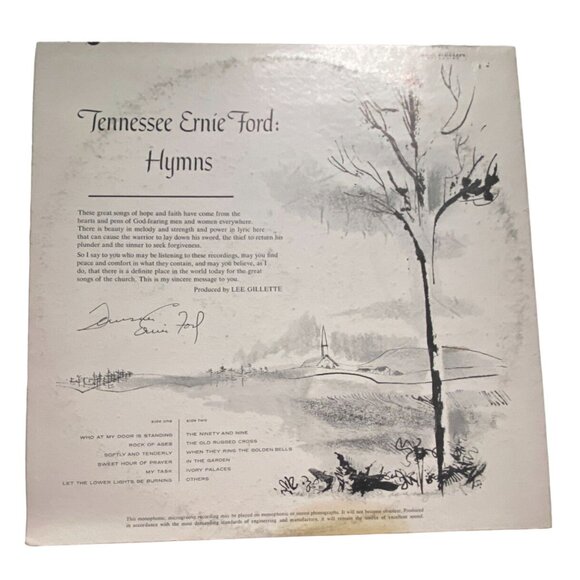 Vintage Tennessee Ernie Ford: Hymns 12 in Vinyl Record/LP-GUC - Picture 2 of 7